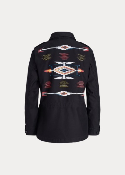 Chaquetas Polo Ralph Lauren Mujer Negros - Graphic Twill - BTAYJ5768